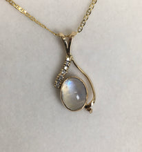 Load image into Gallery viewer, Moonstone and Diamonds Pendant