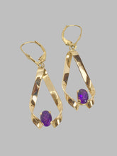 Load image into Gallery viewer, Amethyst Ribbon Pendant and Earring Set
