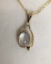 Load image into Gallery viewer, Moonstone and Diamonds Pendant