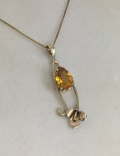 Load image into Gallery viewer, Citrine Pendant with Calla Lily
