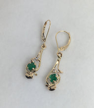 Load image into Gallery viewer, Emerald Cut Emerald Earrings
