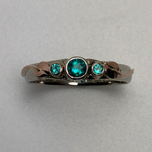 Load image into Gallery viewer, Pariaba Tourmaline 3-Stone Ring