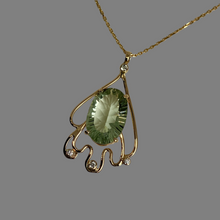 Load image into Gallery viewer, Prasiolite Rain Cloud Pendant