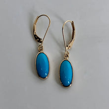 Load image into Gallery viewer, Sleeping Beauty Turquoise Gumdrop Earrings