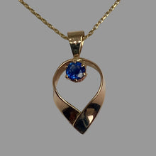 Load image into Gallery viewer, Blue Ceylon Sapphire Hug Pendant