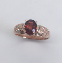 Load image into Gallery viewer, Red Spinel with Pavé Diamonds Ring