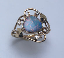 Load image into Gallery viewer, Opal Freeform Multi-Color Ring with Diamonds