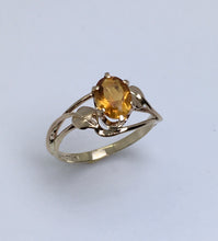 Load image into Gallery viewer, Citrine Double Wave Ring with Leaves