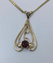 Load image into Gallery viewer, Garnet Art Nouveau Pendant