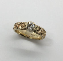 Load image into Gallery viewer, Old Mine Cushion Cut Diamond Dogwood Ring