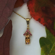 Load image into Gallery viewer, Imperial Topaz and Pink Sapphire Necklace