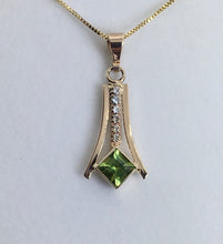 Load image into Gallery viewer, Peridot and Diamond Pendant
