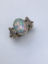 Load image into Gallery viewer, Opal and Ginkgo Leaf Ring