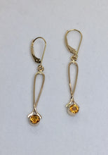 Load image into Gallery viewer, Citrine Exclamation Point Earrings
