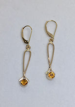 Load image into Gallery viewer, Citrine Exclamation Point Earrings