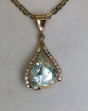 Load image into Gallery viewer, Aquamarine and Diamond Pendant
