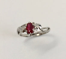 Load image into Gallery viewer, Ruby White Gold Ring