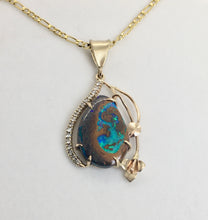 Load image into Gallery viewer, Koroit Nut Boulder Opal Necklace