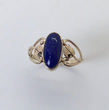 Load image into Gallery viewer, Lapis Open Heart with Leaves Ring
