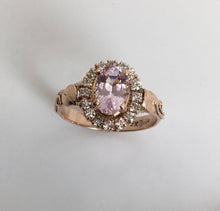 Load image into Gallery viewer, Morganite Halo Ring