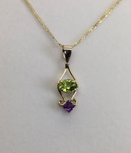 Load image into Gallery viewer, Peridot & Amethyst Necklace