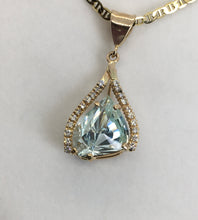 Load image into Gallery viewer, Aquamarine and Diamond Pendant