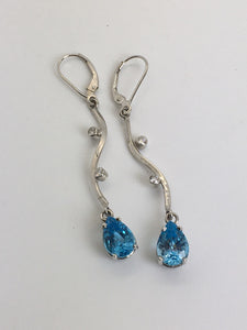 Blue Topaz Moxie Dangle Earrings