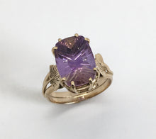 Load image into Gallery viewer, Ametrine Ring with Ginkgo Leaves