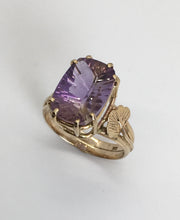 Load image into Gallery viewer, Ametrine Ring with Ginkgo Leaves