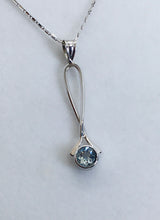 Load image into Gallery viewer, Aquamarine Exclamation Point Pendant
