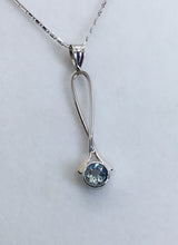 Load image into Gallery viewer, Aquamarine Exclamation Point Pendant