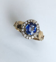 Load image into Gallery viewer, brilliant blue ceylon sapphire wtih diamond halo 
