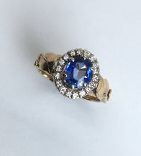 Load image into Gallery viewer, brilliant blue ceylon sapphire wtih diamond halo