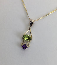 Load image into Gallery viewer, Peridot & Amethyst Necklace