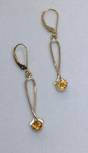 Load image into Gallery viewer, Citrine Exclamation Point Earrings