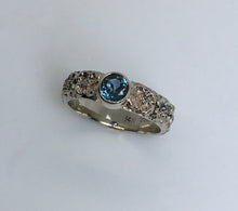 Load image into Gallery viewer, Blue Montana Sapphire Dogwood Blossom Band