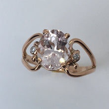 Load image into Gallery viewer, Morganite Open Heart with Diamonds Ring
