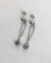 Load image into Gallery viewer, Aquamarine Exclamation Point Pendant & Earring Set