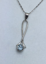 Load image into Gallery viewer, Aquamarine Exclamation Point Pendant & Earring Set