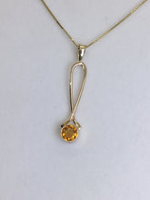 Load image into Gallery viewer, Citrine Exclamation Point Pendant