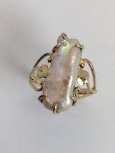 Load image into Gallery viewer, large oblong freshwater pearl ring
