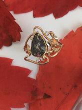 Load image into Gallery viewer, Boulder Opal Ring with 2 Diamonds