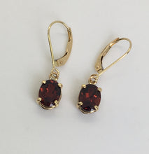 Load image into Gallery viewer, Almandine Garnet Gumdrop Earrings