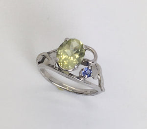 Sillimanite Ring with Tanzanite
