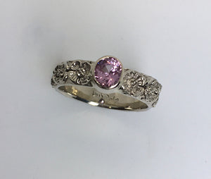 Pink Sapphire Dogwood Ring