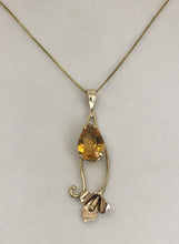 Load image into Gallery viewer, Citrine Pendant with Calla Lily
