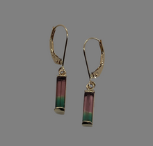 Load image into Gallery viewer, Watermelon Tourmaline Gumdrop Earrings
