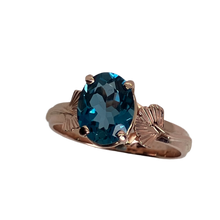 Load image into Gallery viewer, London Blue Topaz Ginkgo Ring
