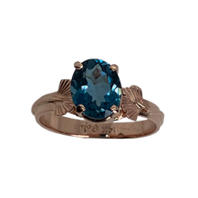 Load image into Gallery viewer, London Blue Topaz Ginkgo Ring
