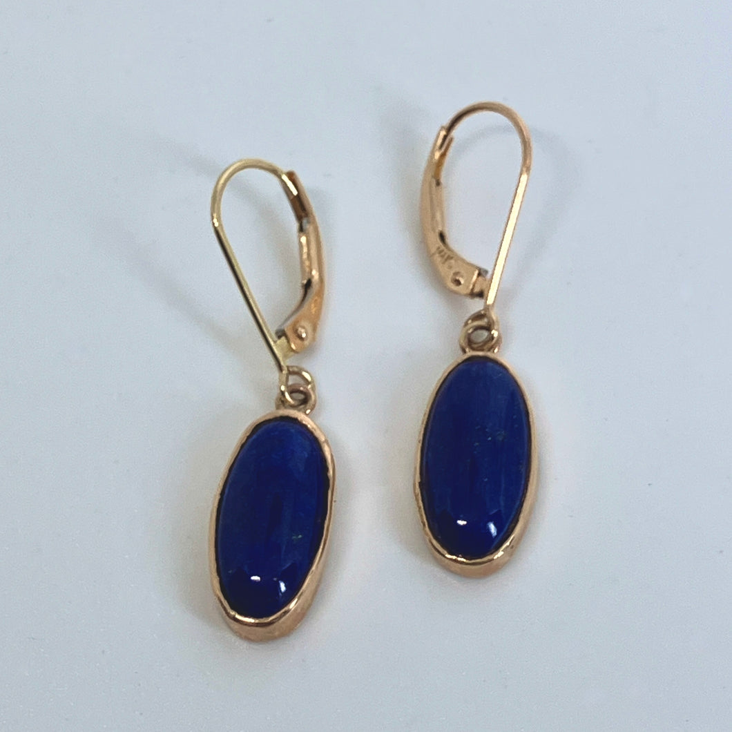 Lapis Gumdrop Earrings